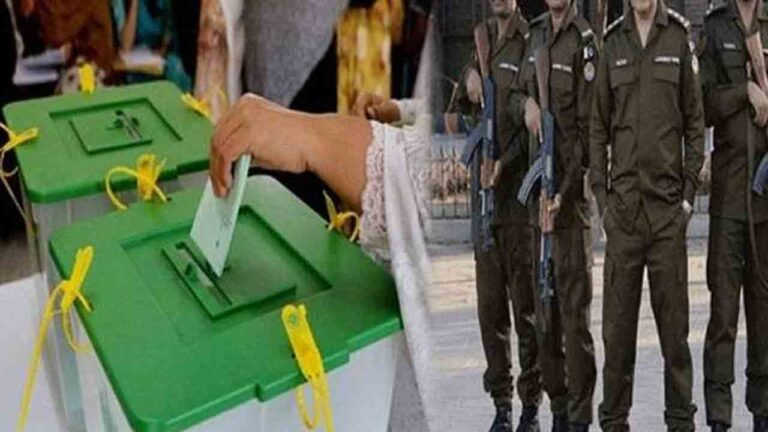 ضمنی انتخابات, سکیورٹی کے لیے فوج تعینات