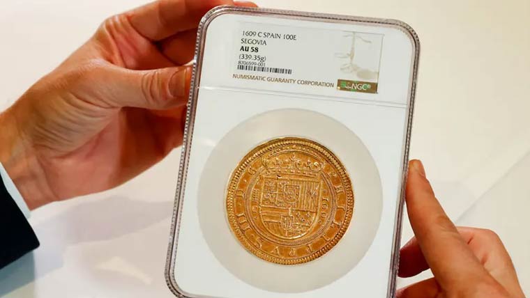 سپین کے صدیوں پرانے سکے نے نیلامی میں نیا ریکارڈ قائم کردیا