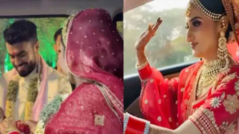 دلہن کی رخصتی کے وقت گاڑی چلانے کی ویڈیو سوشل میڈیا پر وائرل