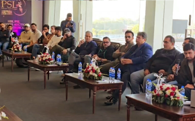 قذافی اسٹیڈیم لاہور میں پی ایس ایل آکشن ورکشاپ، محسن نقوی کی خصوصی شرکت