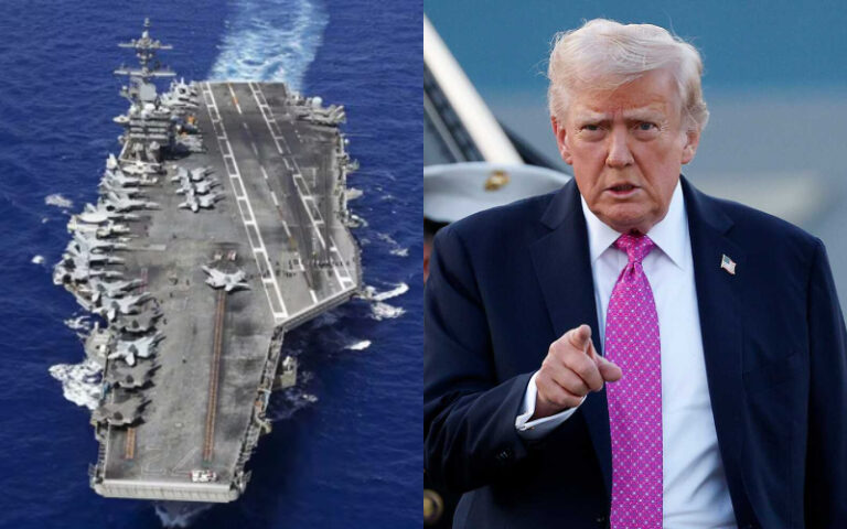 ایران کی طرف روانہ بحری بیڑا وینزویلا والے بیڑے سے بھی زیادہ طاقتور، صدر ٹرمپ