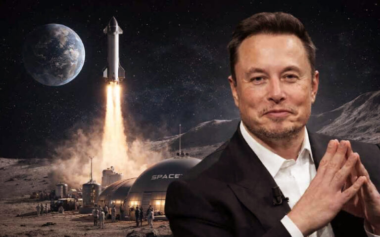 ایلون مسک کا چاند پر اے آئی سیٹلائیٹس فیکٹری قائم کرنے کا منصوبہ
