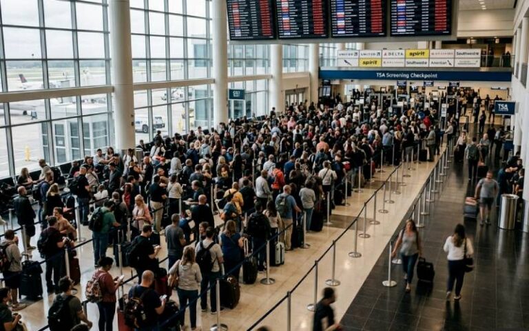 امریکی ہوائی اڈوں پر مسافروں کی لمبی قطاریں، تنخواہوں کی عدم ادائیگی پر سکیورٹی عملہ غیر حاضر