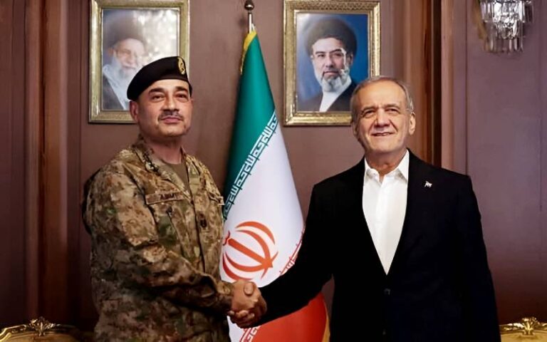 ایرانی صدر مسعود پزشکیان اور فیلڈ مارشل عاصم منیر کی ملاقات، ایرانی میڈیا