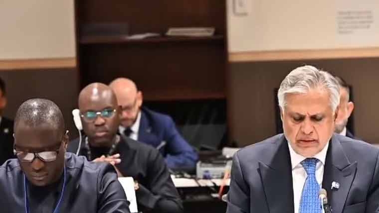 اسحاق ڈار کا فلسطینی ریاست کے قیام کے لیے قابلِ اعتماد سیاسی عمل پر زور